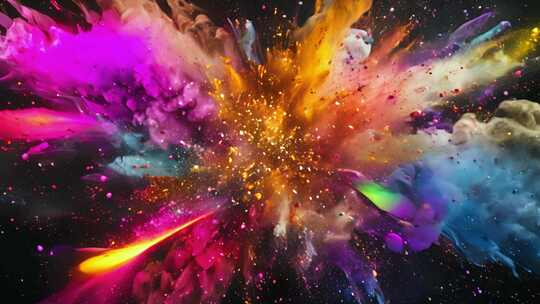 绚丽色彩色彩爆炸抽象创意艺术
