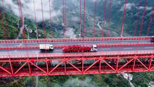 4k航拍基建桥梁坝陵河大桥视频素材模板下载