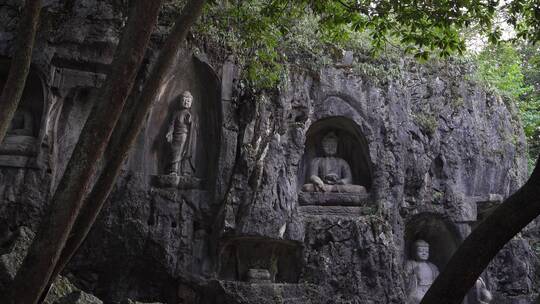 杭州灵隐寺飞来峰塑像