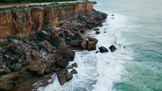 海洋，海浪，海岸侵蚀，悬崖