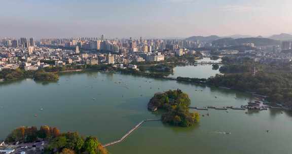 航拍广东省惠州西湖风景区14