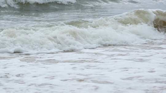 沙滩海浪实拍