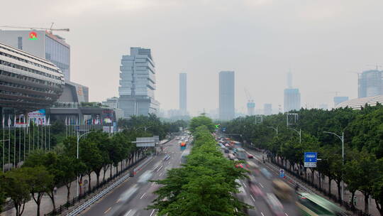 广州展览馆外景观延时