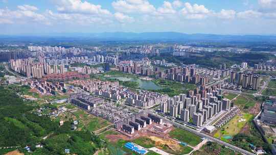 4K重庆市垫江县重庆垫江高空航拍空镜头视频素材模板下载