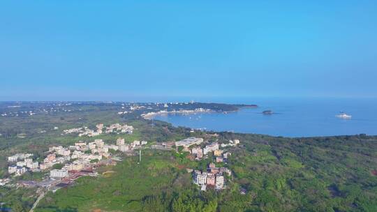 涠洲岛海岛海岸线全景