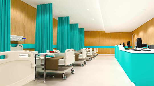 3d渲染室现代clinic.Hospit