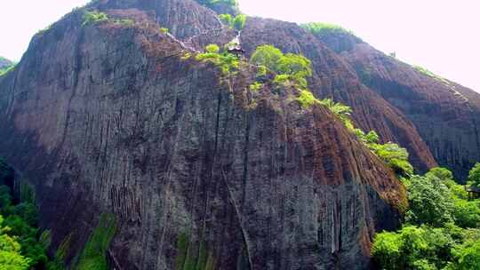 航拍武夷山天游峰丹霞地貌