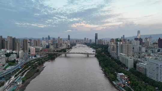 甘肃兰州黄河风光兰州大景航拍