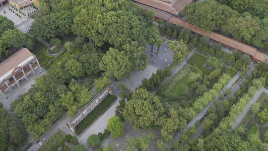 泉州开元寺东西塔特写西街钟楼航拍市区大景