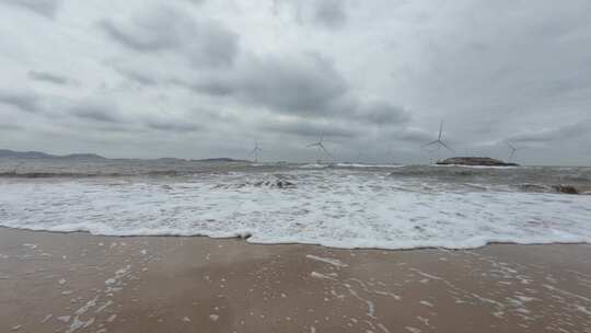 福建平潭岛镜沙沙滩海浪