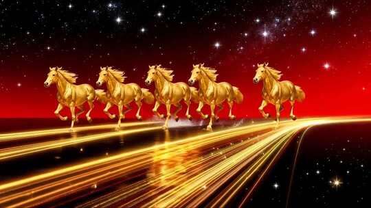 4k金色骏马奔跑2026年会合集