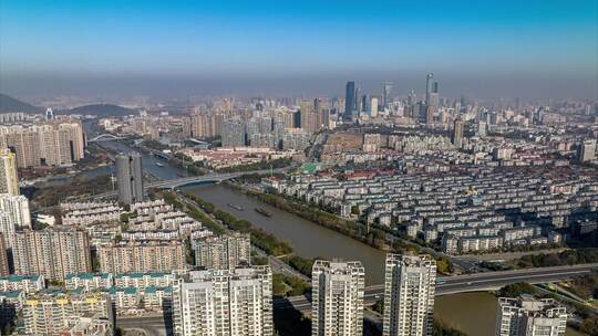 江苏无锡城市延时航拍视频素材模板下载