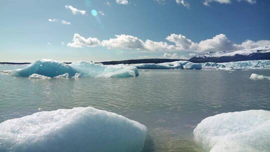冰川天际线景观视频素材模板下载