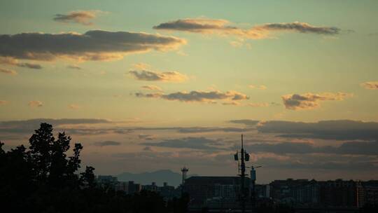 风 云 延时 天空 蓝天 晚霞 落日