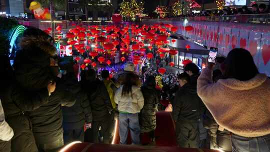 4k路桥中盛城市广场元宵舞狮