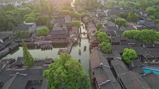 江南古镇 乌镇夜景视频素材模板下载