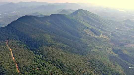 航拍群山青山万重山千里江山树林