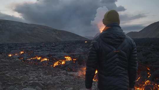 火山，观光，火山，旅游