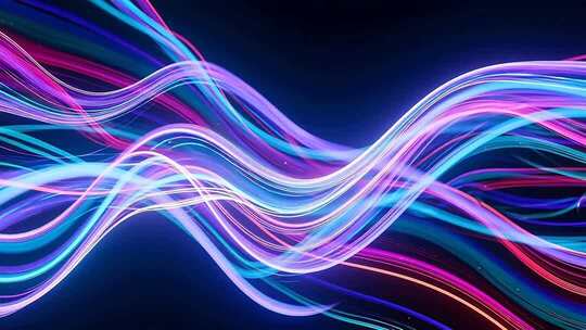 彩色粒子光线动画