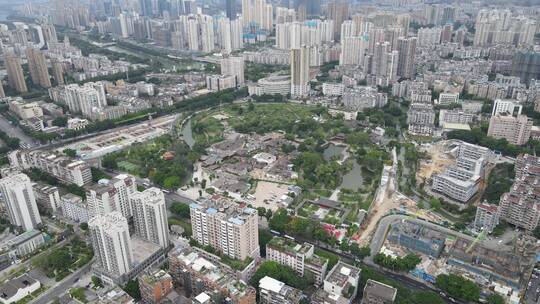 航拍福州，福建建设，城市风光