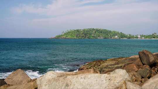 海浪，岛屿，热带，海