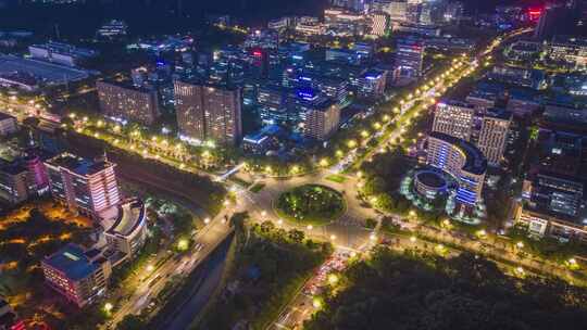 广州黄埔科学城夜景延时