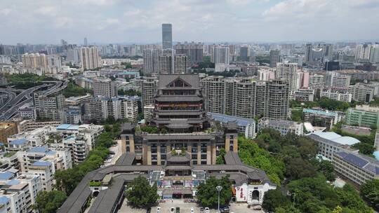 航拍广西南宁城市建设