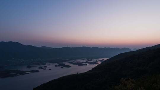 湖北仙岛湖日出风光延时