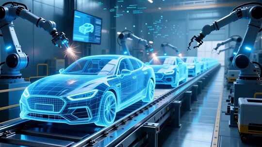 智能科技汽车工厂生产流程宣传片