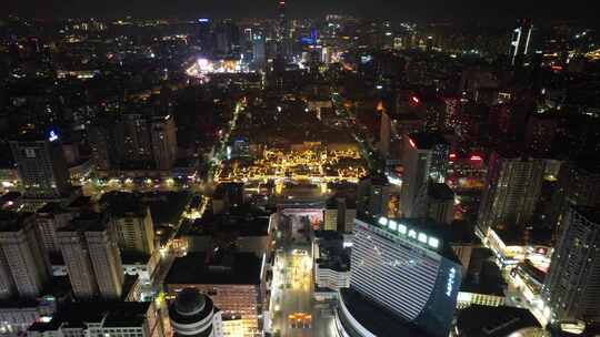 昆明城市夜景航拍