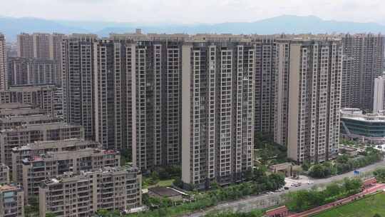 莆田木兰溪高层住宅小区鸟瞰全景