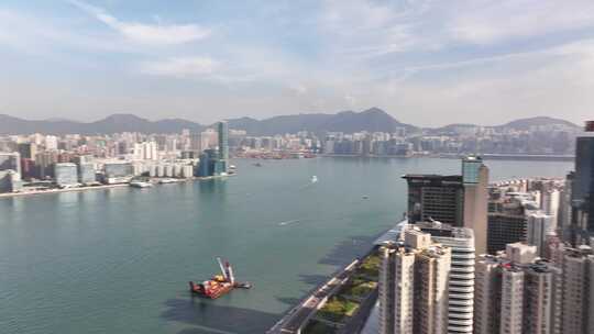 香港维多利亚港全景视频素材模板下载