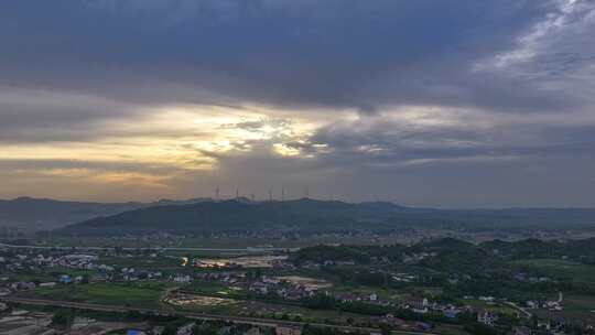 清晨 山脉 光影 山区 乡村