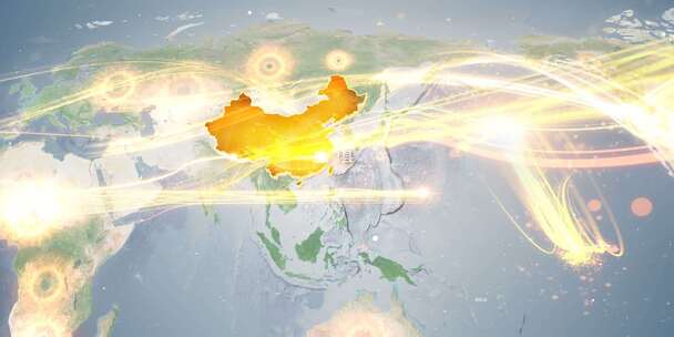 台州市三门县地图辐射到世界覆盖全球连线 12