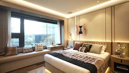 现代简约风格卧室室内场景