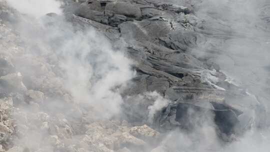 火山，山，蒸汽，玄武岩