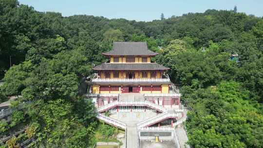 湖北鄂州市西山风景区古灵泉寺航拍