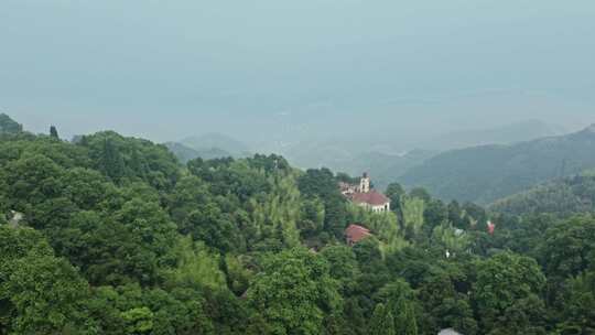 航拍避暑之地浙江湖州莫干山自然风光