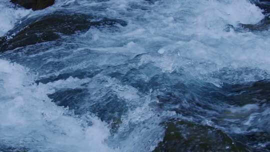 流水泉水河流水流水花特写镜头