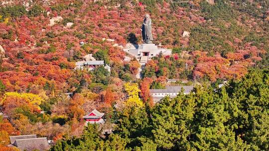 青岛崂山青岛秋景青岛太清宫航拍