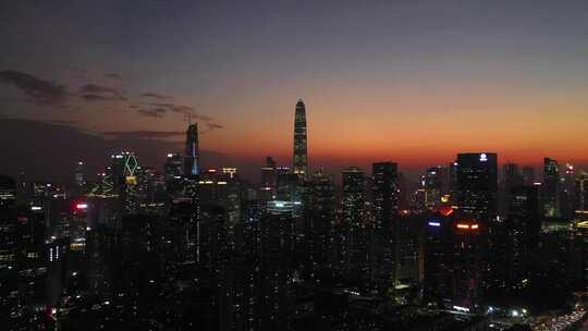 深圳平安中心夜景视频素材模板下载