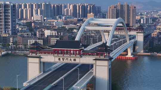 中国广东省揭阳市进贤门大桥视频素材模板下载
