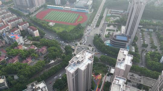 航拍湖北宜昌城市建设