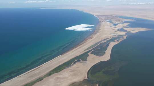 青海青海湖高空湖水航拍4K视频