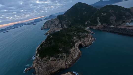 香港西贡破边洲fpv穿越机航拍海岸线无人机