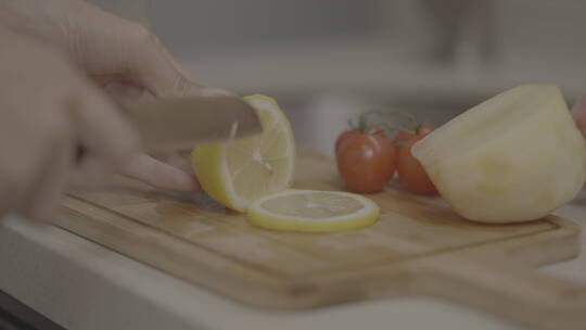 自制柠檬果茶 切水果视频素材模板下载