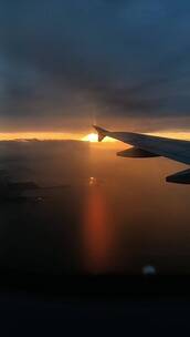 日落黄昏·飞机上拍摄的