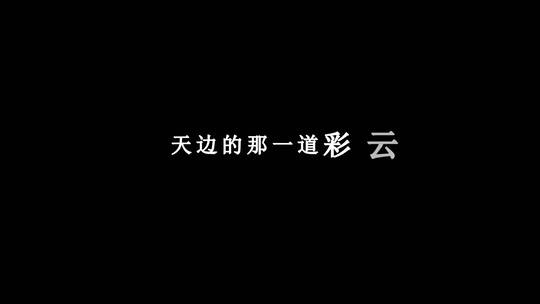 任妙音-不想今生失去你歌词视频素材