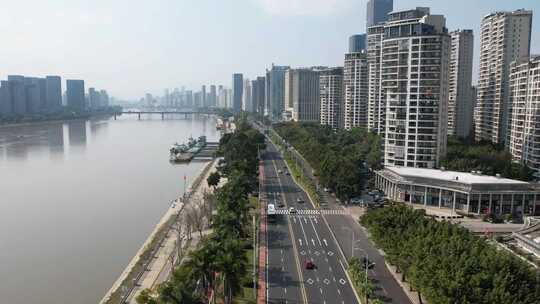 福州台江区江滨路车流延时