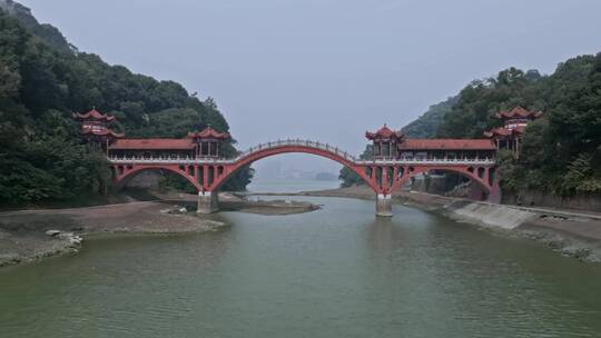 高清航拍乐山城市建设乐山大佛桥三江汇合